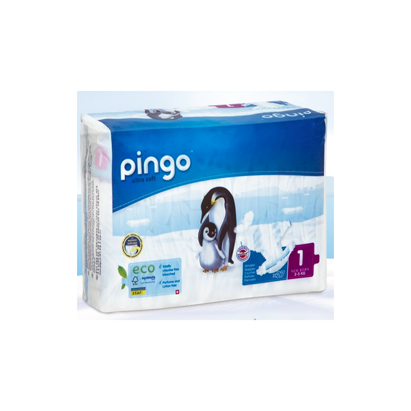 Pañales desechables ecológicos Pingo T1 (27Uds)