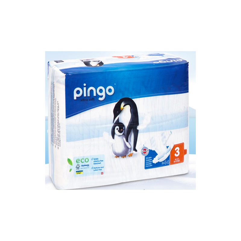 Pañales desechables ecológicos Pingo T3 (44Uds)