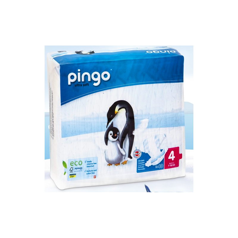 Pañales desechables ecológicos Pingo T4 (40Uds)